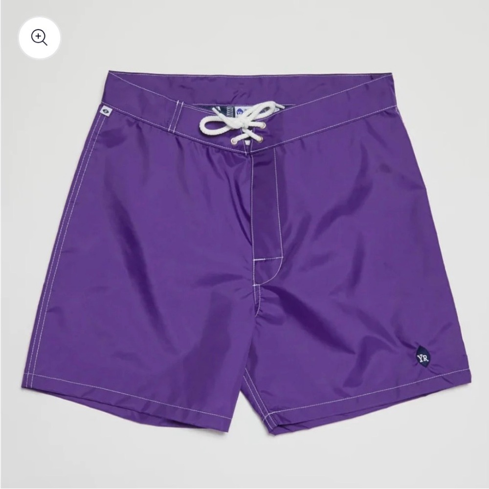 Men's Purple Swim Trunks with Drawstring